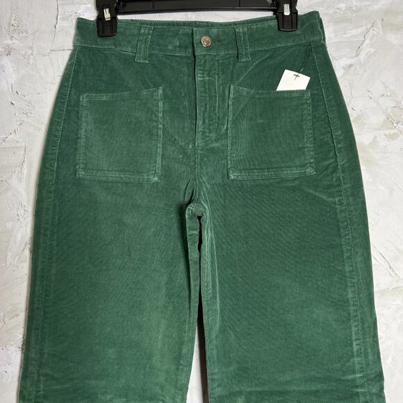 NEW MAVI JEANS High Rise Wide Leg Corduroy Pants SIZE 27 x 32 Green Cords NWT - Picture 5 of 9